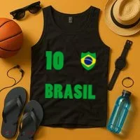 Brazil Flag Number 10 Brasil Tank Top thumb 4