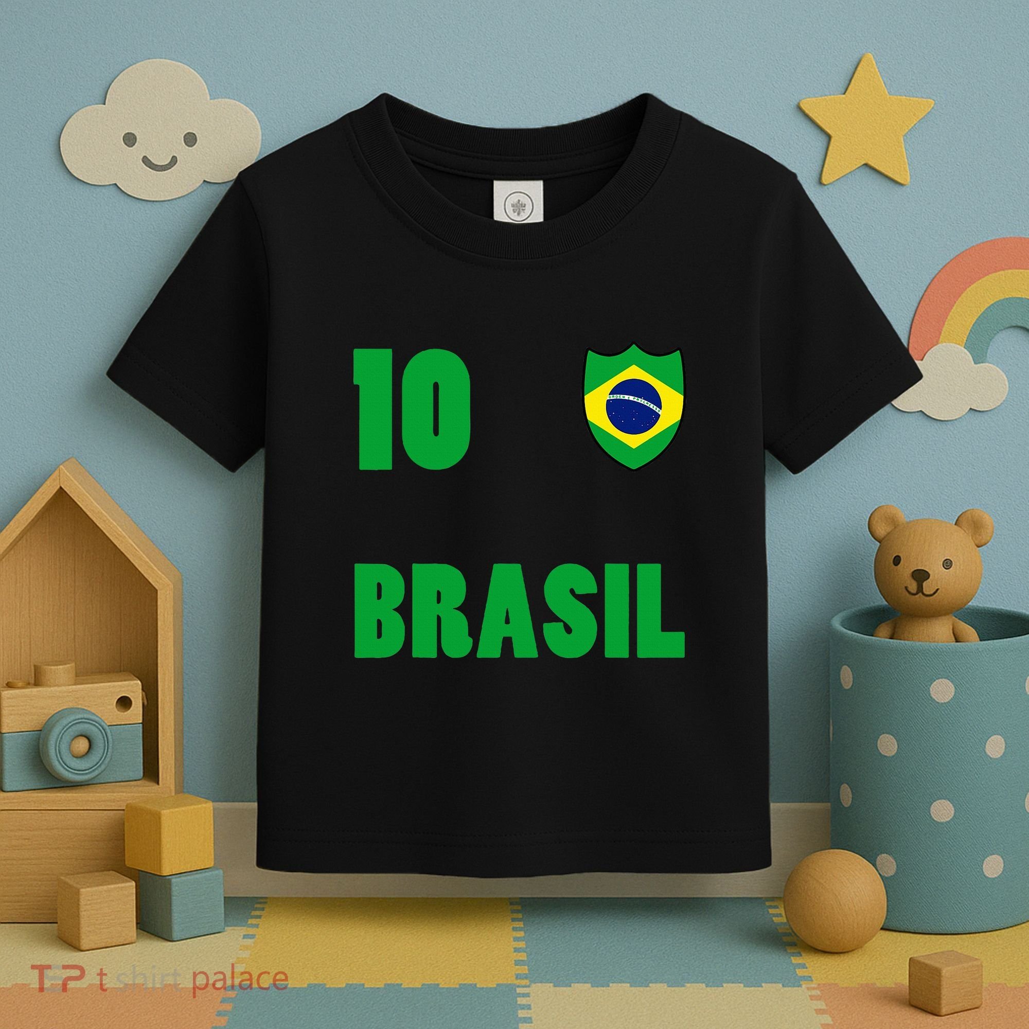 Brazil Flag Number 10 Brasil Toddler T-Shirt