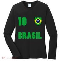 Brazil Flag Number 10 Brasil Women's Long Sleeve Shirt thumb 0