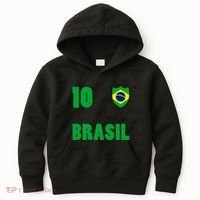 Brazil Flag Number 10 Brasil Kids Hoodie thumb 0