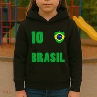 Brazil Flag Number 10 Brasil Kids Hoodie thumb 3