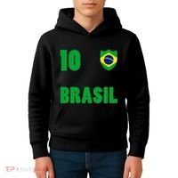 Brazil Flag Number 10 Brasil Kids Hoodie thumb 4
