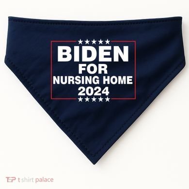 Biden For Nursing Home 2024 USA-Made Doggie Bandana