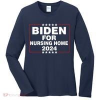 Biden For Nursing Home 2024 Women's Long Sleeve Shirt thumb 0