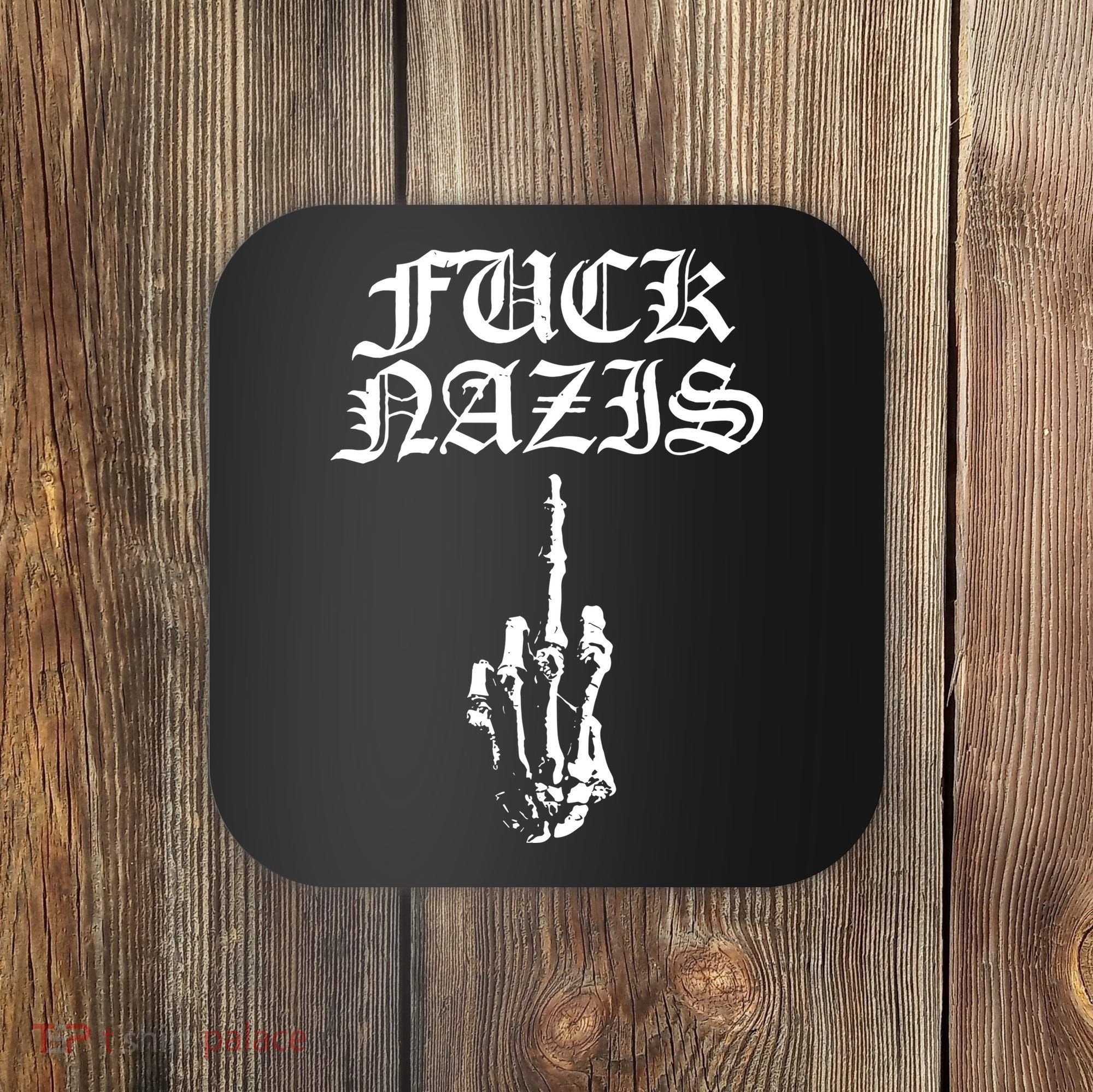 Blackcraft Fuck Nazis Coaster