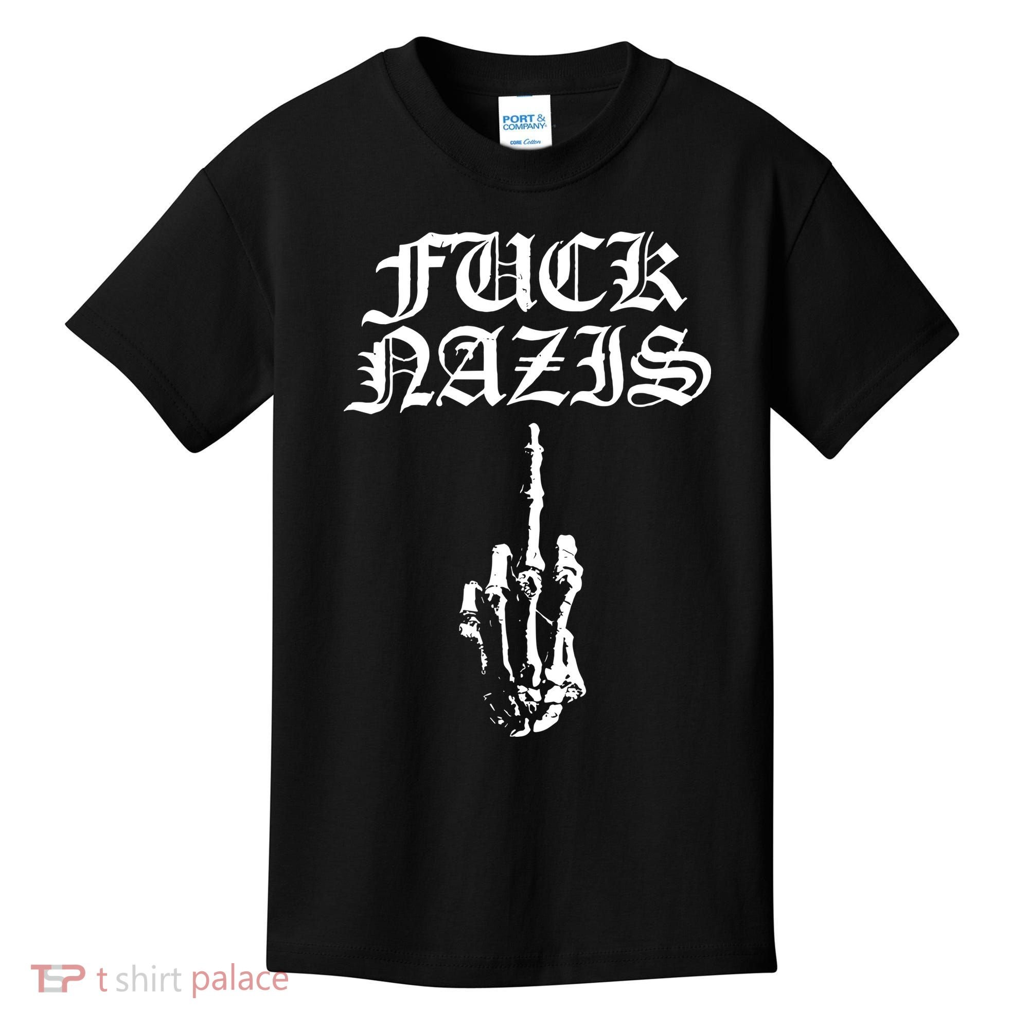 Blackcraft Fuck Nazis Kids T-Shirt
