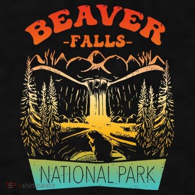 Beaver Falls National Park Vintage Design Ladies PosiCharge Tri-Blend Wicking Tank