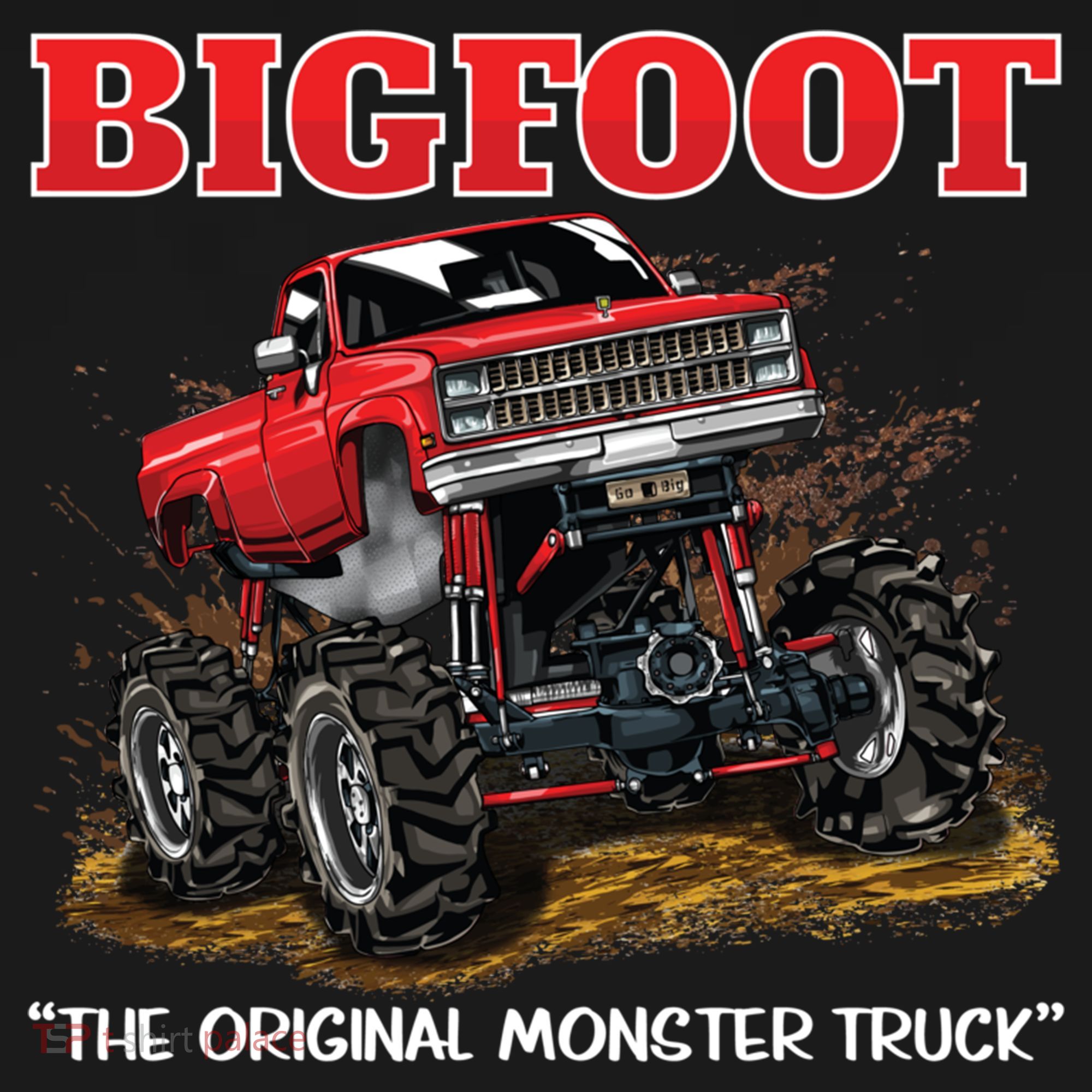 Big Foot Original Monster Truck Gift USA-Made Doggie Bandana