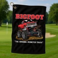 Big Foot Original Monster Truck Gift Golf Towel thumb 1