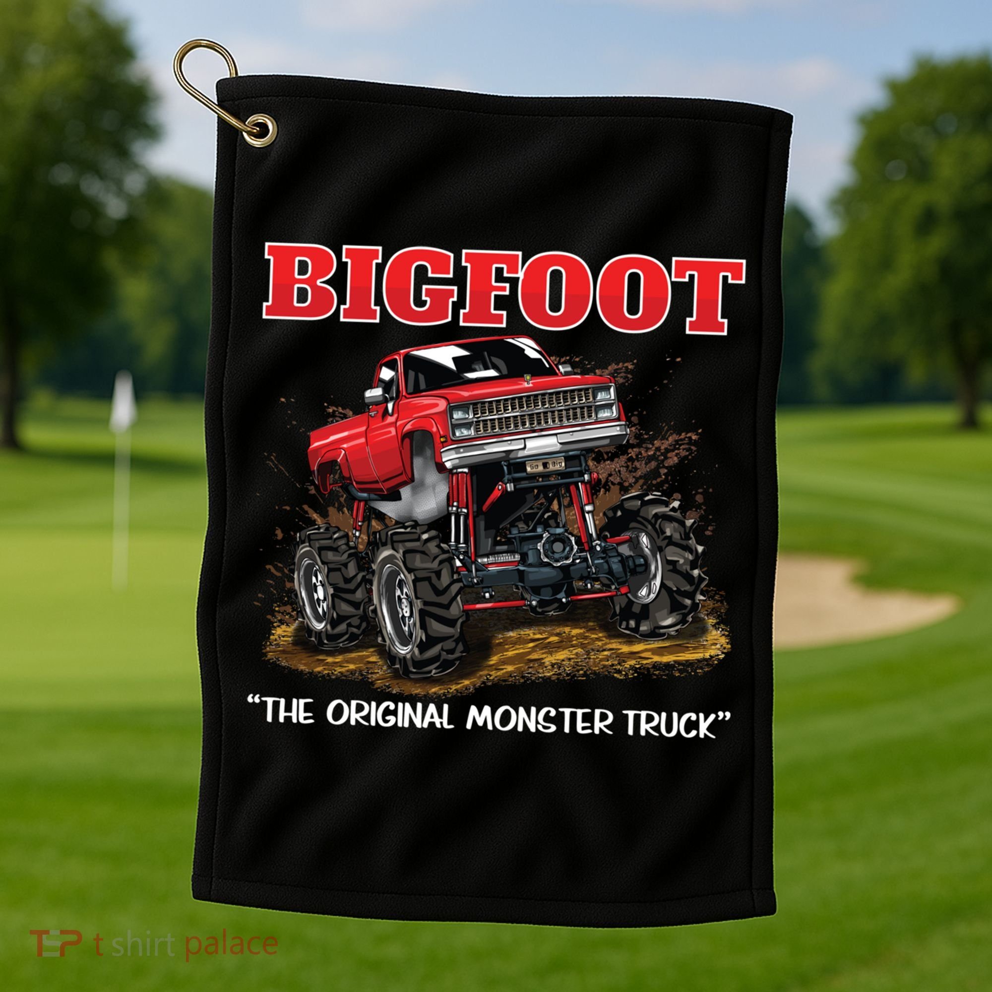 Big Foot Original Monster Truck Gift Golf Towel