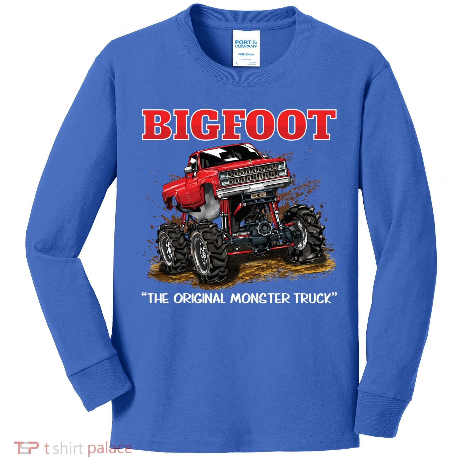 Big Foot Original Monster Truck Gift Kids Long Sleeve Shirt