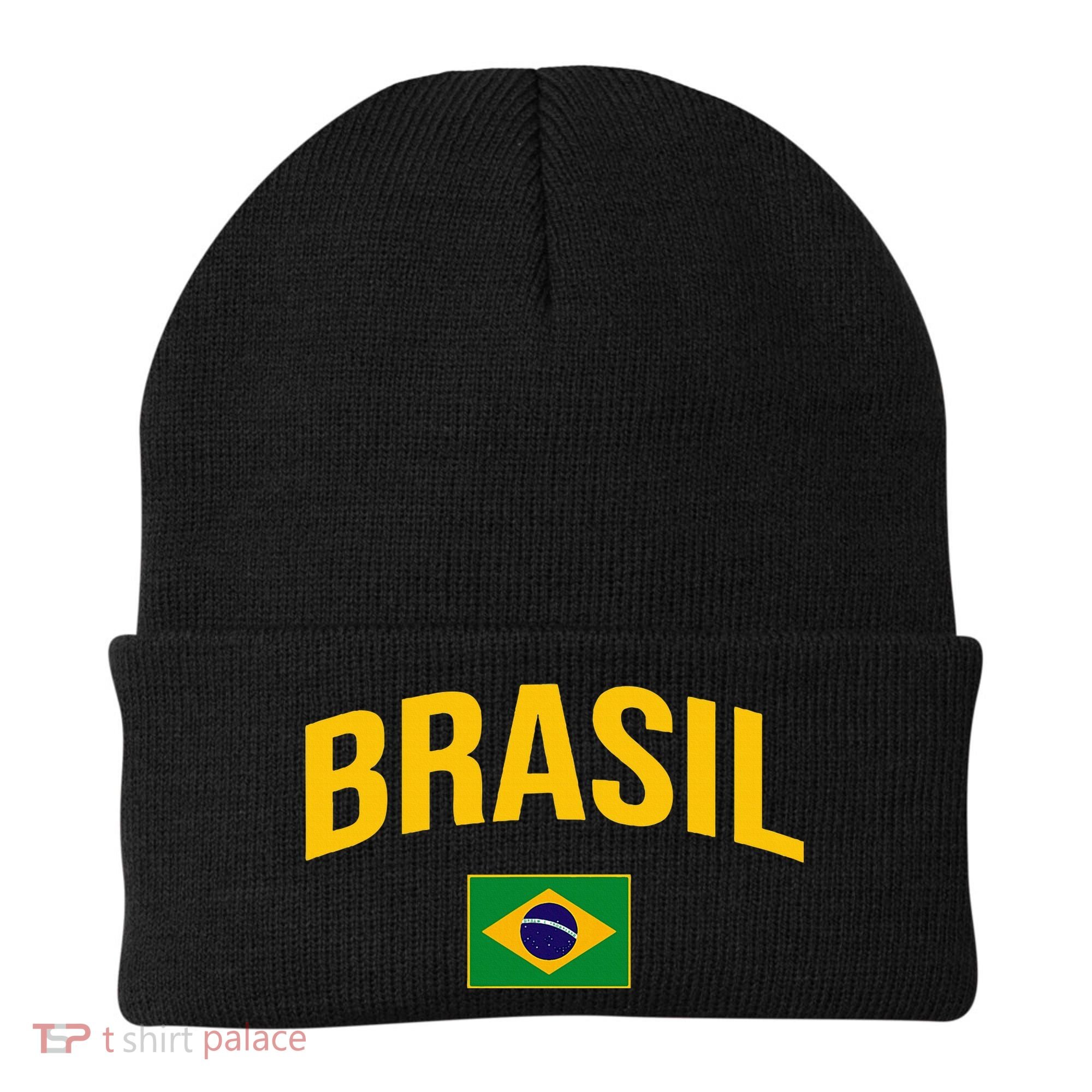 Brasil Flag Of Brazil Beanie