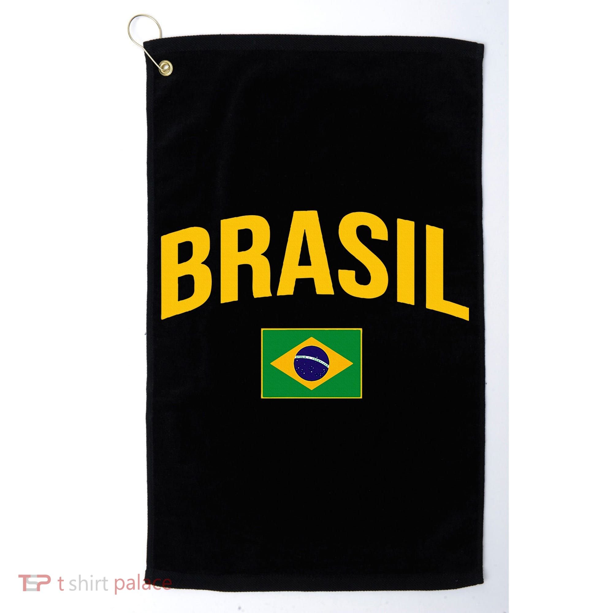Brasil Flag Of Brazil Golf Towel