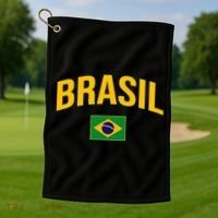 Brasil Flag Of Brazil Golf Towel thumb 1