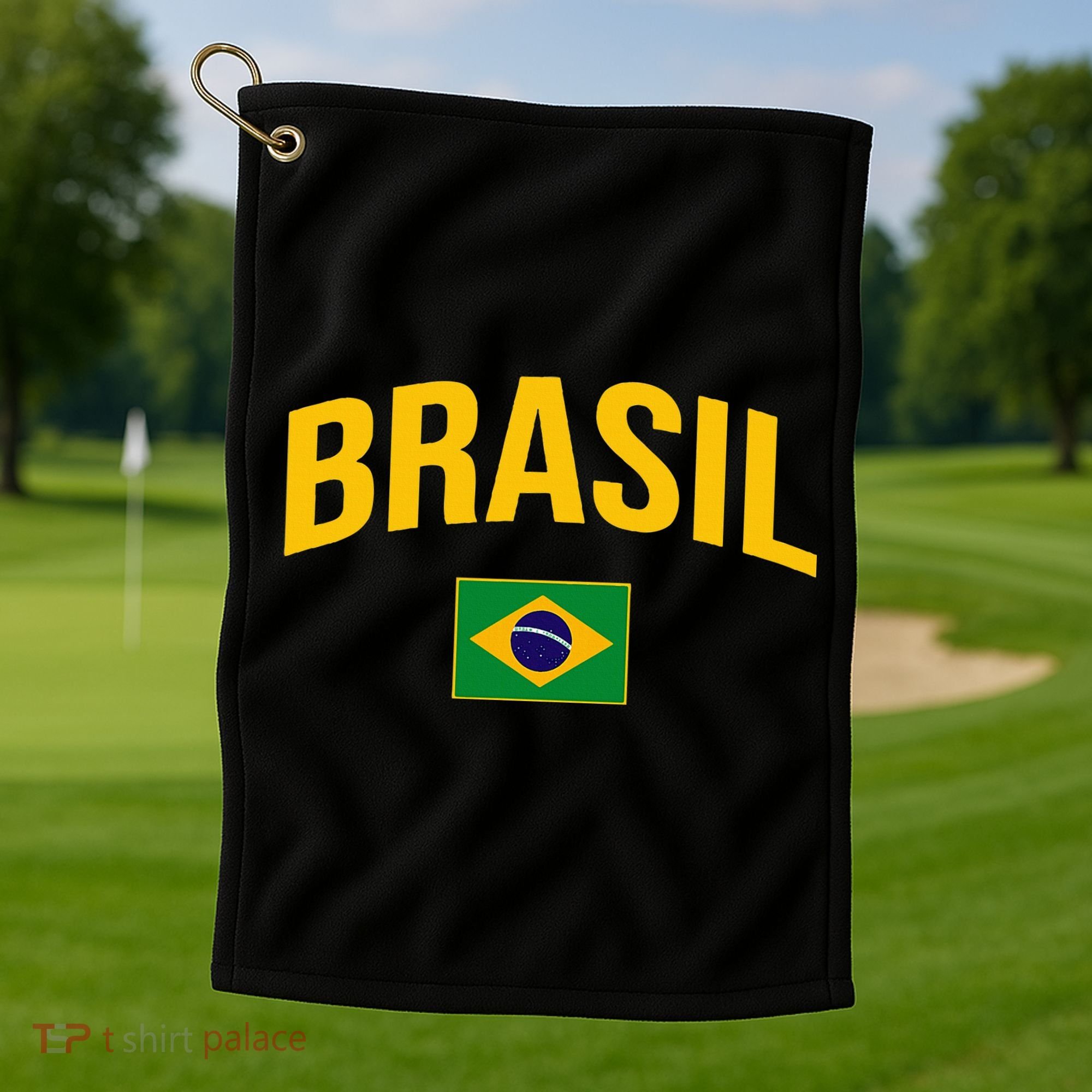 Brasil Flag Of Brazil Golf Towel