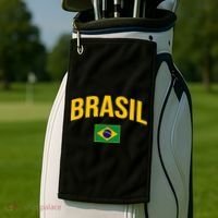 Brasil Flag Of Brazil Golf Towel thumb 2