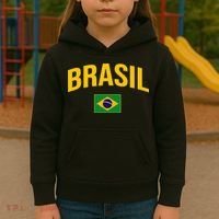 Brasil Flag Of Brazil Kids Hoodie thumb 3