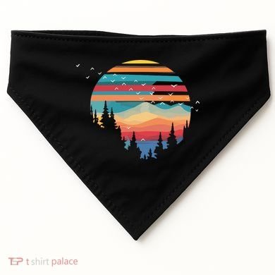 Birds Flying Over Sunset USA-Made Doggie Bandana