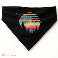 Birds Flying Over Sunset USA-Made Doggie Bandana thumb 0