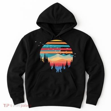 Birds Flying Over Sunset Hoodie