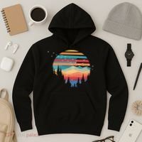 Birds Flying Over Sunset Hoodie thumb 3