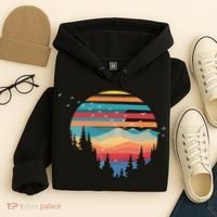 Birds Flying Over Sunset Hoodie thumb 4