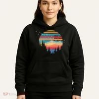 Birds Flying Over Sunset Hoodie thumb 5