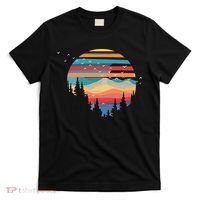 Birds Flying Over Sunset T-Shirt thumb 0