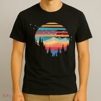 Birds Flying Over Sunset T-Shirt thumb 3