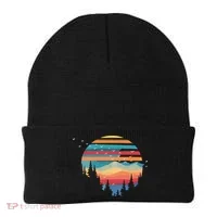 Birds Flying Over Sunset Beanie thumb 0
