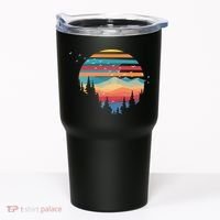 Birds Flying Over Sunset Tumbler thumb 0
