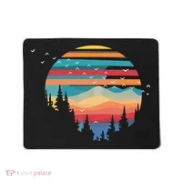Birds Flying Over Sunset Mousepad thumb 0