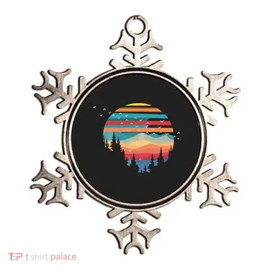 Birds Flying Over Sunset Ornament