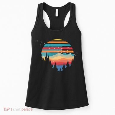 Birds Flying Over Sunset Women's Tank Top