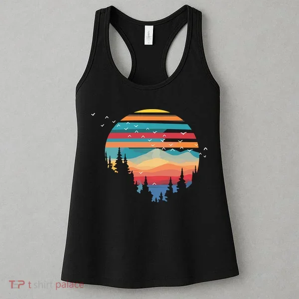 Birds Flying Over Sunset Women's Tank Top