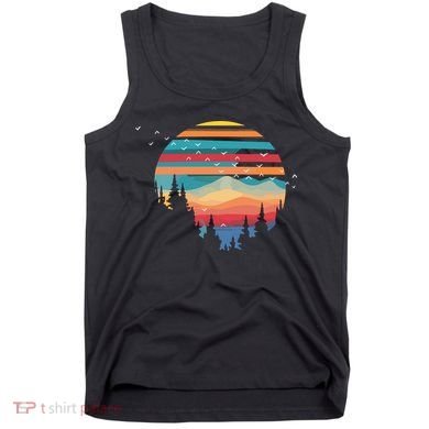 Birds Flying Over Sunset Tank Top
