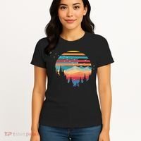 Birds Flying Over Sunset Women's T-Shirt thumb 4