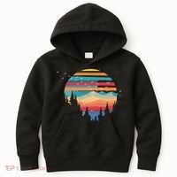 Birds Flying Over Sunset Kids Hoodie thumb 0