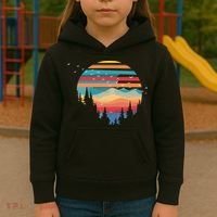 Birds Flying Over Sunset Kids Hoodie thumb 3