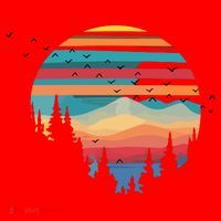 Birds Flying Over Sunset Santa Hat thumb 1