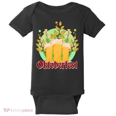 Boho Floral Oktoberfest Beers Baby Bodysuit