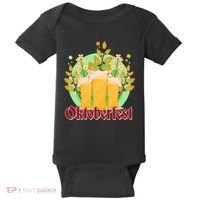 Boho Floral Oktoberfest Beers Baby Bodysuit thumb 0