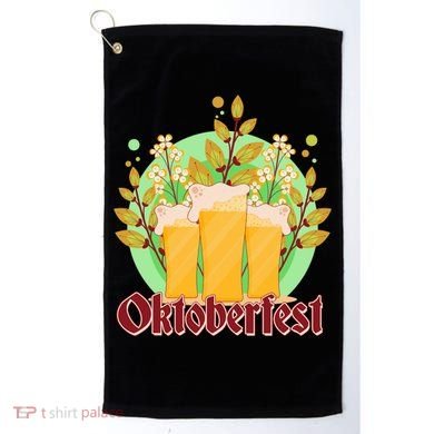 Boho Floral Oktoberfest Beers Golf Towel