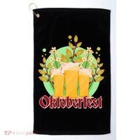 Boho Floral Oktoberfest Beers Golf Towel thumb 0