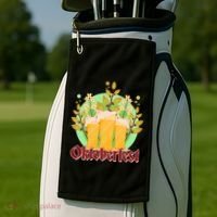 Boho Floral Oktoberfest Beers Golf Towel thumb 2