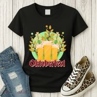 Boho Floral Oktoberfest Beers Women's T-Shirt thumb 3