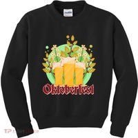 Boho Floral Oktoberfest Beers Kids Sweatshirt thumb 0