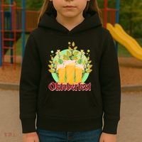 Boho Floral Oktoberfest Beers Kids Hoodie thumb 3