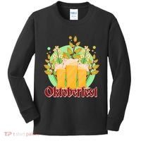 Boho Floral Oktoberfest Beers Kids Long Sleeve Shirt thumb 0