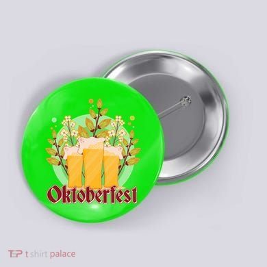 Boho Floral Oktoberfest Beers Button